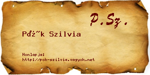 Pók Szilvia névjegykártya